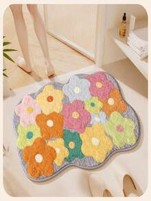 1件清新简约仿羊绒地垫，可作沙发、茶几毯、家用地毯，耐脏易保养，也可作卧室床边毯 - 彩色 - 查看 10