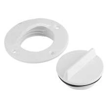 Universal Boat Deck Drain Valve - Replacement White Nylon Screw Plug For Yacht And Boat Transom Drain Outlet