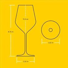 JoyJolt Layla - Juego de 4 copas de vino blanco, 13 onzas transparentes, fabricadas en Europa(Copas de vino blanco) - Multicolor - Ver 4