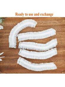 50/100pcs Disposable Shower Caps For Women & Men - Large Waterproof Plastic Hair Covers, Unisex Salon Quality, Ideal For Deep Conditioning & Hair Care, Mixed Colors/White - Clear - View 8