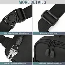 1pc Mini Sling Bag For Men, Waterproof Small Crossbody Bag Lightweight Everyday Carry Chest Bag For Travel Walk Sport (Black).School Tops/Home And Living New In/Gifts/School Essentials/Office Supplies/Outdoor Supplies/Organization And Storage/Christmas Ready/Christmas Gifts Idea - 黑色 - 查看 6