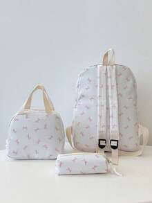 新款蝴蝶印花笔记本电脑背包，适合小学、初中和高中学生使用。