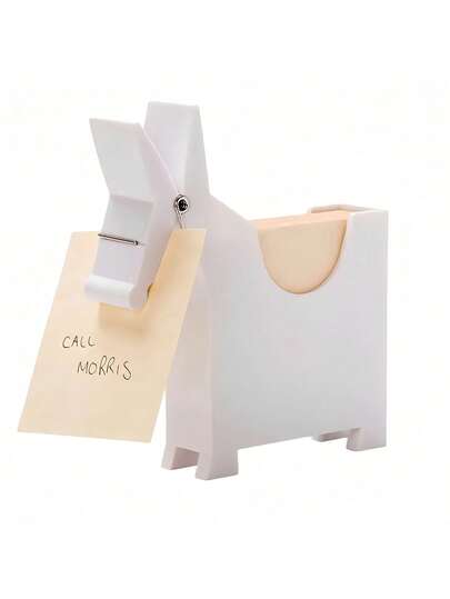 1 pieza Caja de notas de plástico con soporte para bolígrafo y dispensador de bloc de notas, organizador de escritorio de PVC para recambios de notas adhesivas, adecuado para el hogar y la oficina - ahorro de espacio, aumento de la eficiencia (plástico duradero)