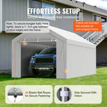 Carporti - Aereo grigio 10x20ft oben und seitlich - Visualizzare 5