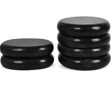 6块火山热石SPA精油刮痧按摩养生加热石背部理疗按摩器，按摩石精油热石，按摩工具，理疗工具，能量石，加热石按摩器，火山热石，SPA精油石，便携式热石按摩石，火山背部按摩和热敷按摩石，专业或家用SPA，足部暖化，放松，疗愈，缓解 - 彩色 - 查看 2