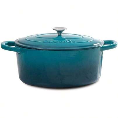 Crock Pot Olla horno holandes redondo Turquesa Degradado 4.73 l 1