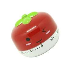 2 Piezas Temporizador de Cuenta Regresiva para el hogar Temporizador de Tomate de Cocina Novedad Egg Timer de panqueques recordatorio de Cocina Rojo - Rojo - Ver 4
