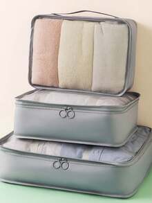 Minimalistischer Luxus-Stil Reise-Tasche Set in verschiedenen Größen, essentiell für Geschäftsreisen, beinhaltet Gepäcktasche, funktionale & atmungsaktive Kleidertaschen - Verschiedenfarbig - Übersicht 7