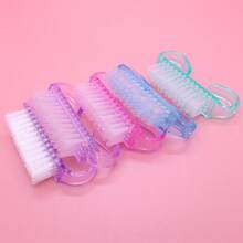 10 piezas/50 piezas Cepillo pequeño de limpieza de uñas, Cepillo de limpieza de polvo de uñas, Cepillo de cutículas - Multicolor - Ver 4