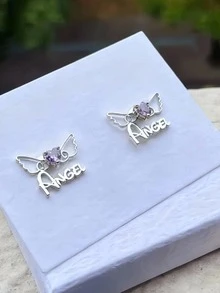 1 Đôi bông tai khắc tên chữ cái đầu từ A-Z theo yêu cầu dành cho nữ, chất liệu thép không gỉ, mạ vàng, trang sức cá nhân hóa, quà tặng đám cưới, quà tặng dự tiệc. - Nhiều màu 3 - Xem 9