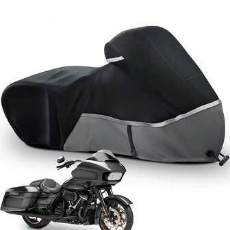 Housse de moto, housse de moto imperméable pour les modèles touring, Road King, stockage intérieur et extérieur avec boucle antivol