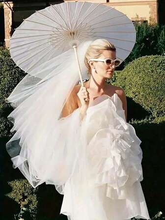 1 Pieza de Paraguas de Papel Encerado, Paraguas de Boda, Paraguas de Novia, Paraguas de Boda de Estilo Antiguo, Paraguas para Exteriores, Paraguas Hanfu, Accesorios, Fotografía