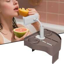Genérico Bandeja Mesa para Bañera Hidromasaje Mesas para Exterior con 2 Portavasos Organizador Antideslizante para Piscina Baño Hogar SPA - Atributetónico - Ver 3