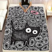1pc Colorable Geometric Cat Graffiti Blanket - Long Plush All-Season Sofa Bedspread With Free Coloring For & S, Soft Warm Bedding Gift, Cozy For Rooms (Blanket Only - No Markers Included) Four Seasons Universal Multifunctional Blanket/Perfect Gift, Aesthetic Design And 2D Printing Technology Is An Ideal Companion For Sofa Napping, Traveling Camping, Home Decoration And Office Embellishment.A Thoughtful Gift For Thanksgiving, Christmas, Valentine's Day, Father's Day, Mother's Day And Other Festivals Special Moments Such As Birthdays, Weddings, Anniversaries And More.Exclusive Gifts For Family Members, Partners, Parents, Ren, Grandparents Or Dear Friends.They Are Perfect For Beds, Living Rooms, Offices, Beaches,Newly Expanded Themed Collections To Meet A Variety Of Styles And Scenar. - Nhiều màu 6 - Xem 4