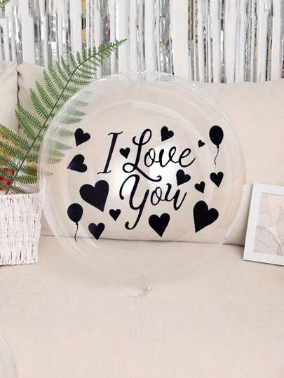 3sheets Of "I Love You" Balloon Stickers, DIY Letter Decoration Stickers, Valentine's Day, Birthday, Wedding, Mother's Day, Anniversary Celebration, Party Supplies