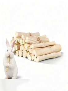 100g Natural Sweet Beige Bamboo Chew Toy - Suitable For Small Pets (Rabbits, Guinea Pigs, Hamsters, Gerbils) - Valentine's Day Pet Owner Gift - Multicolor - View 8