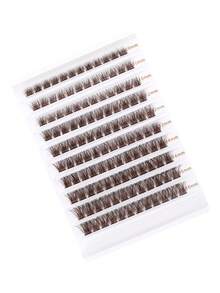 DAIFIYAN 120 Clusters Brown Cartoon Style D Curl Thick Soft Long Individual False Eyelashes, Easy DIY Eyelash Extension At Home, False Eyelash Clusters, False Eyelashes, Individual False Eyelashes - Brown - View 5