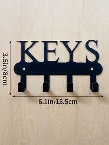 Versatile Metal Key Hook Rack - Easy Install Wall-Mounted Organizer For Coats, Hats, Towels & More - Perfect For Kitchen, Bathroom, Garage Decor