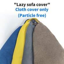 Multi-Color Options, Outdoor Slouchy Sofa Chair, Casual Sofa Bean Bag Cover With Side Pocket & Handle Design, Convenient For Storing Small Items, Easy To Carry And Place On Beach/Patio, Allowing You To Relax And Enjoy The Sunshine