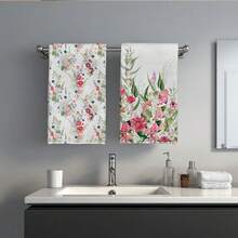 MEMNUN 2 Peças Toalhas de Cozinha com Estampa Floral e Vegetal em Aquarela, 40 x 60 cm (15,75 x 23,62 pol.) Toalhas de Microfibra Super Macias e Absorventes, Decoração Moderna de Cozinha, Adequadas para Sala de Jantar, Cozinha, Banheiro, Decoração Doméstica, Presentes, Todas as Estações - Multicolorido - Visão 9