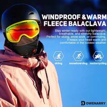 Máscara de esquí para hombres y mujeres máscara facial para deportes de invierno al aire libre cubierta facial para equipo de clima frío extremo - Mscaradeesqupolarcaf - Ver 2