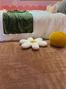 12片装蓬松拼图地毯砖，EVA互锁地垫，可水洗方形地毯保护垫，适用于卧室、游戏室、客厅装饰，防滑 - 彩色 - 查看 5