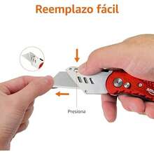 Basics - Cuchillo plegable para uso utilitario, cuerpo de aluminio ligero - / - Ver 3
