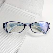 8 Pairs Of Color Striped Reading Glasses Suitable For Men And Women Essential For Daily Office Work Durable Vision Aids Essential - 2 Black + 2 Purple + 2 Blue + 2 Brown - View 8