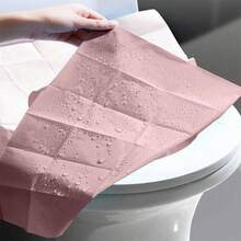 Cubiertas desechables para asiento de inodoro, 10 piezas/paquete, envueltas individualmente, material de papel, almohadilla higiénica impermeable portátil para inodoro, área de cobertura extendida, adecuada para hoteles, lugares públicos, viajes, clubes de ocio y uso doméstico, decoración de baño, decoración de primavera y verano, regalos navideños. - Multicolor - Ver 5
