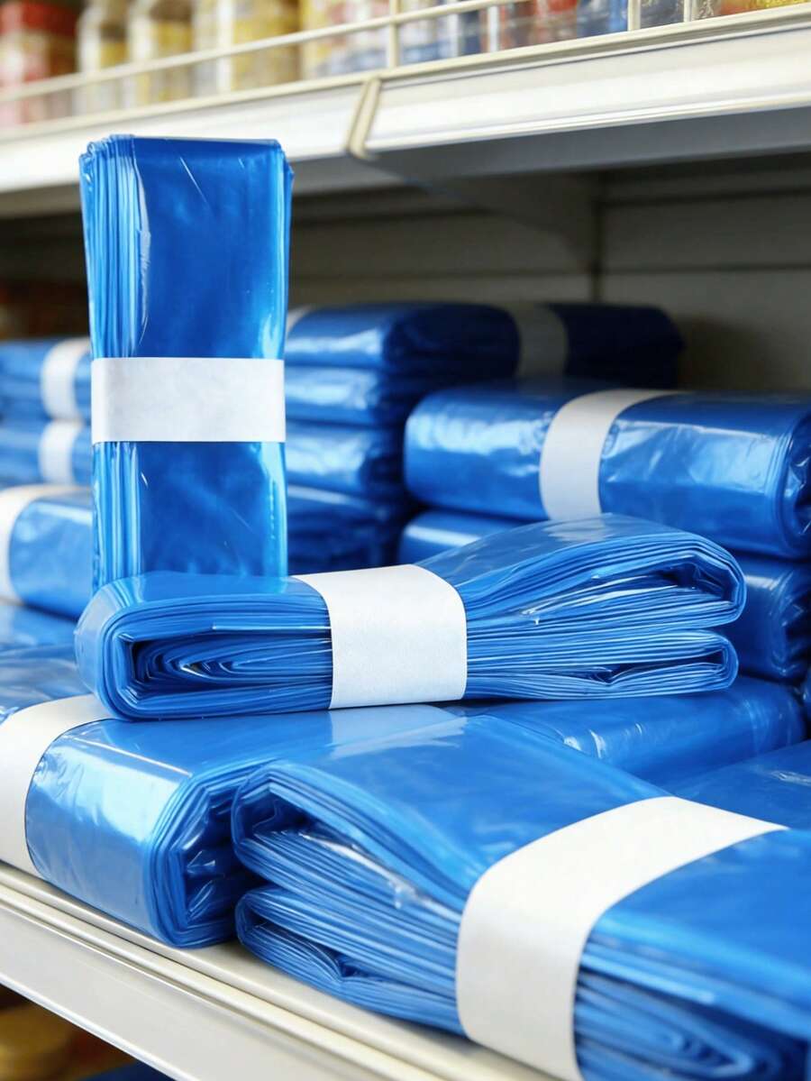 Recambio de bolsas para pañales, forro de cubo de pañales, bolsas de basura para pañales a prueba de olores y gruesas, adecuadas para baby shower, decoración del hogar, regalos, a prueba de fugas y resistentes a los olores de material PEVA, fácil de rasgar - azul - Ver 1