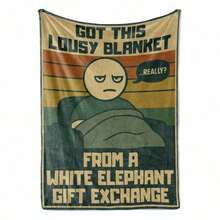 Funny White Elephant Gifts For Adults Useful, Best White Elephant Gifts Exchange Party Idea, Bed Flannel Blankets For Women/Men - Lousy Blanket - Size 50"X 65", Ultra-Soft Warm Flannel Blanket – Ideal For Every Cold-Weather MomentValentine's Day Gifts Christmas Gifts Halloween Gifts For Family Friends Colleagues,Super Soft Flannel Printed Blanket, Polyester Blankets Suitable For All Seasons, Machine Washable, Lightweight, Comfortable, Warm, 280gsm Gifts For Boyfriend, Girlfriend, Father, Mother,Husband,Wife, Lover, Daughter, Son, Grandfather, Grandmother, Friend, Classmate, Pet. Perfect Nap, Camping, Travel, Home, Daily Life, Office Decoration, Birthday, Anniversary, Valentine's Day, Thanksgiving, Christmas, Halloween, Mother's Day, Father's Day, Wedding, New Year Gifts ,Sofa,Bed,Car,Bedroom,Living Room,Office, Outdoor Camping, Beach - 彩色 - 查看 10