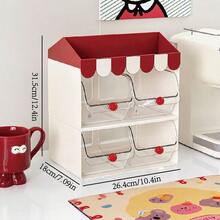 1个咖啡收纳盒，多功能桌面办公茶包整理架，零食收纳盒