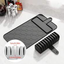 Reposacuchillos ideal para guardar cuchillos de cocina. Portacuchillos tipo cajón, resistente, extraíble y versátil. - Gris - Ver 4