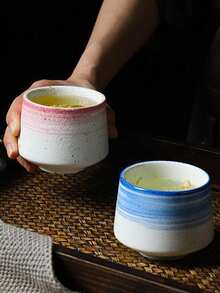 1pc Ceramic Coffee Cup, Hand Drip Coffee Sharing Cup, Latte Cup, Minimalist Single Set - Multicolor - View 2