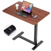 ZUNMOS Mobile Standing Desk Overbed Laptop Desk Adjustable Height Desk With Hidden Casters Sit Stand Workstation Portable Laptop Computer Desk Rolling Desk For Home, Office, Dorm, Brown - Nhiều màu - Xem 3