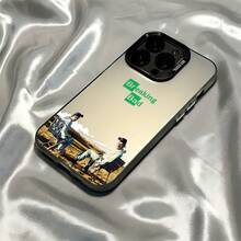 Funda para teléfono con temática de la serie "B-Breaking B-Bad", compatible con varios modelos de , incluyendo 17, 16E, 16, 15, 14, 13, 12, 11 Mini, Pro, Max, Air, X, XR, XSMAX, 8 y 7 Plus, con diseño de superficie mate y función anti-caída. - Colores mixtos - Ver 1