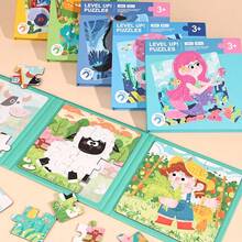 1pc Magnetic Puzzle Book, 30+Pcs, 6 Themes Available, Progressive Fun Puzzle, Rounded Corners + Strong Magnets To Prevent Falling, Children's Concentration Training Early Education Toy, 3-8 Years Old Kids Home Interaction / Kindergarten Enlightenment Tool. This Magnetic Puzzle Book Designed For Children Covers 6 Popular Themes Including Farm, Animals, Ocean, Etc. With Vibrant Cartoon Patterns To Easily Capture Kids' Interest. Printed With Soy-Based Ink And Rounded Edges. - Magnetic Puzzle Book - View 5