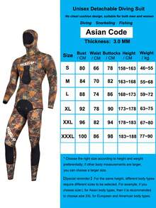 HISEA 3.0mm Women's Neoprene Freediving Wetsuit; Men's Two-Piece Freediving And Hunting Wetsuit; Unisex Hooded Diving Wetsuit - Brown - View 13