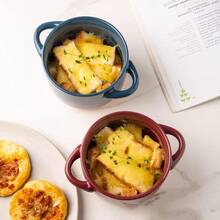 AmorArc - Cuencos de sopa de 24 onzas con asas y tapas grandes juego de 4 cuencos de gres para sopa cereales guiso fideos coloridos cuencos de cerámica para cocina aptos para microondas y - Multicolor2 - Ver 4