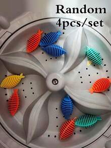 Reusable Clothes Fuzz Remover, Silicone Fish-Shaped Lint Collector, Pet Hair Remover For Clothes, Blankets, Towels, Efficient Washing Machine Lint Collector, Cat/Dog Hair Remover, Household Laundry Tool, Easy To Remove Fabric Lint, Laundry Room Essential, Cleaning Supplies, Washing Machine, Lint Collector, Pet Hair Collector, Reusable Pet Hair Remover, Clothing Cleaning Tool, Laundry Accessory For Cleaner Clothes - Multicolor - View 20