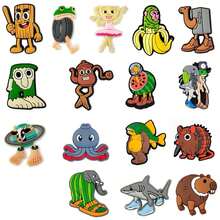 16 Stück/Set Italienische Brainrot Serie Plastik Schuh Charms - Dekorative Accessoires für Clogs, Bubble Slides, Sandalen - Perfekt für Geburtstag, Party Geschenke, Valentinstag - Verschiedenfarbig - Übersicht 11