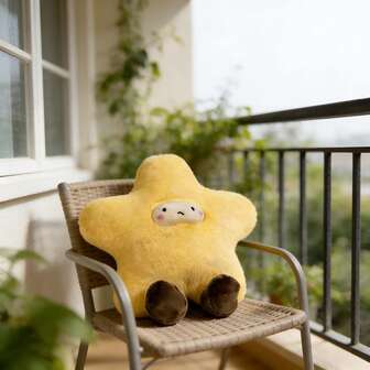 Almohada decorativa suave y esponjosa con forma de estrella, cojín decorativo para el hogar lindo y creativo
