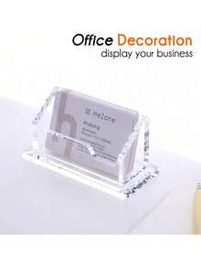 Modern Business Card Holder Display Stand, Desktop Business Card Organizer - Integrated Hollow Business Card Holder - View 5
