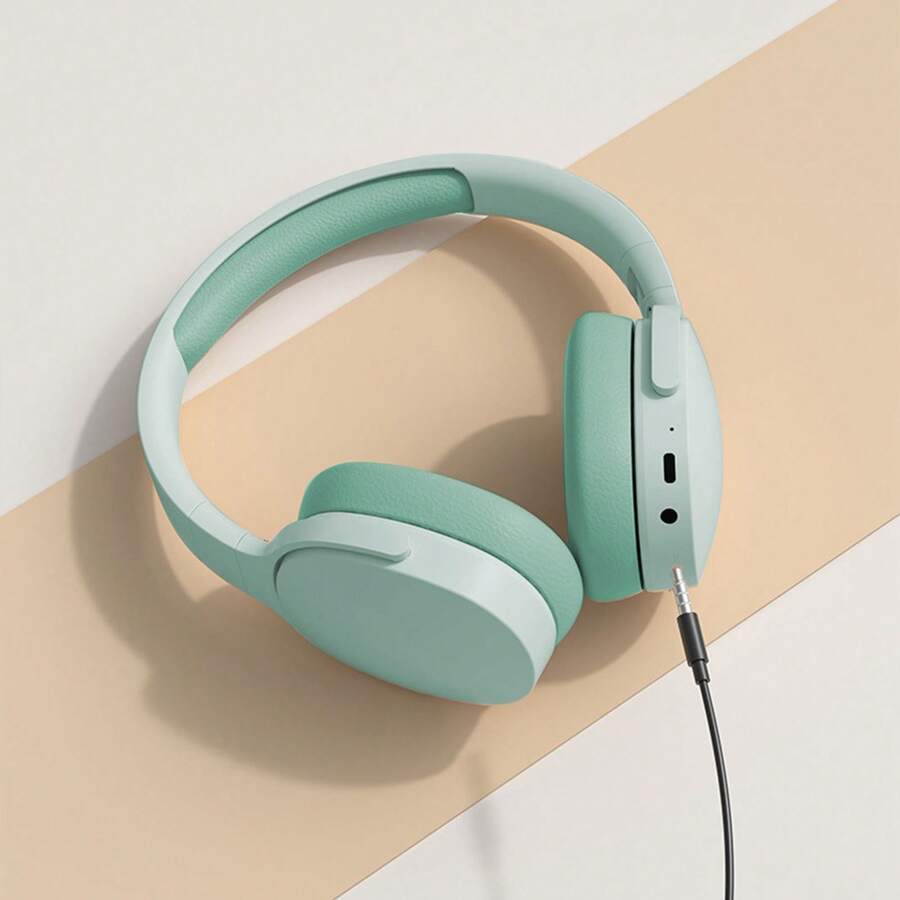 Over-Ear Wireless Bluetooth Headphones With Ace Noise Reduction, HiFi Stereo Sound & 20-Hour Playtime, Foldable Travel Headphones With Zero Pressure Memory Cotton Ear Cups, Bluetooth 5.1 For Multi-Device Connectivity, Includes AUX Cable - 綠色 - 查看 1