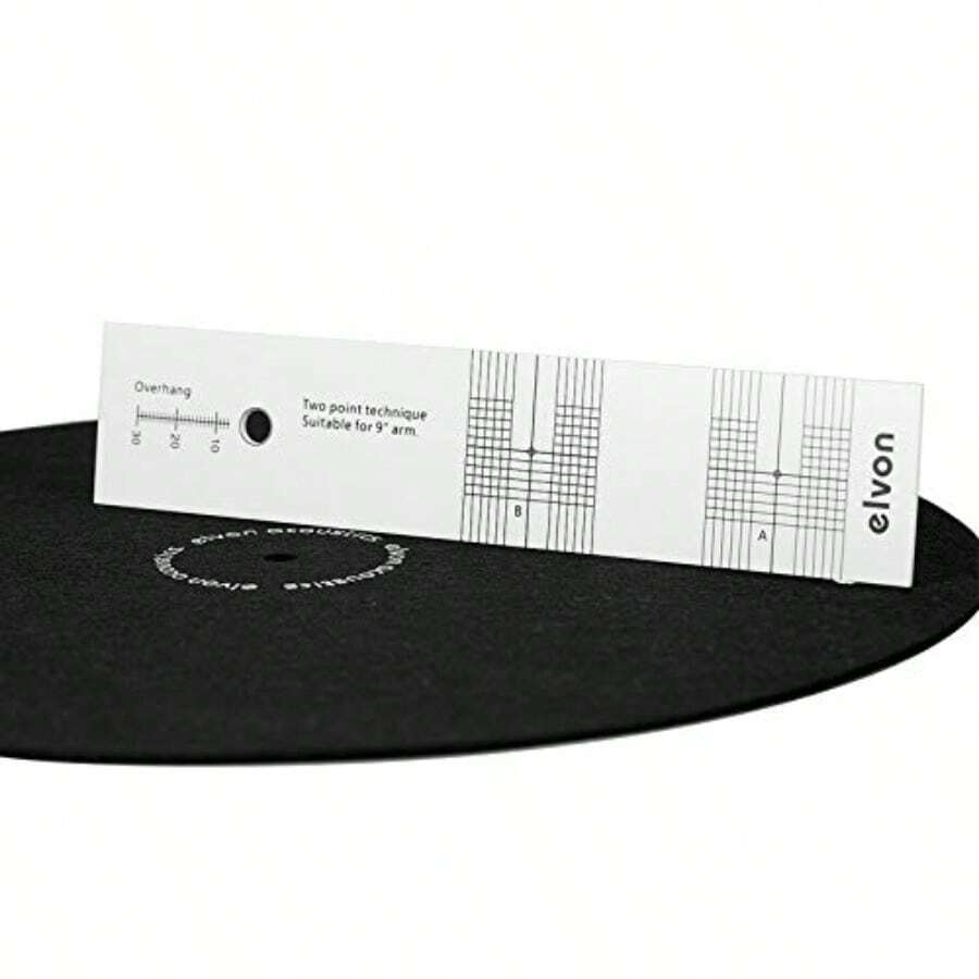 Nobsound Alineación de cartuchos acrílicos Baerwald Protractor fonografía herramienta de alineación de discos LP vinilo con lupa - como en la foto - Ver 1