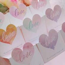 10张心形卡片，情侣情书卡片，情人节贺卡，复古浪漫明信片套装，周年纪念卡片（男女通用），我爱你卡片，异地恋卡片