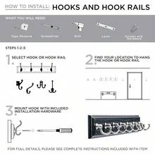 Franklin Brass FBLDFT5-BSE-R - Riel de 5 tri-ganchos anchos en negro y níquel satinado Transicional 27 inch rail with 5 Flared Hooks blanco satén niquel Flat White and Satin Nickel - blancosatnniquelFlatWhiteandSatinNickel - Ver 3