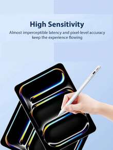 Compatible With Apple Pencil Pro Palm Rejection Inclined Pressure Sensitivity Function Touch Pen Caneta IPad 2018 2024 11 12 Mini IPad Air M2 M3 M4 3rd 4-11 Th Tablet Stylus USB Type C Charging - White - View 4
