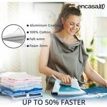 Encasa Homes Ironing Board Cover 'Silver Super Luxury' with Foam and Felt Pad Fits Board 18"x49" - Plateado - Ver 6
