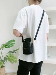 迷你手机包、腕包、多口袋小包（女士手机包）、女士钱包、时尚拉链钱包、女士休闲手拿包、多功能手机包、腕包、女士小型斜挎包、多拉链金属装饰手机单肩包、便携手提包、臂包、亚麻手机包 - 彩色 - 查看 4